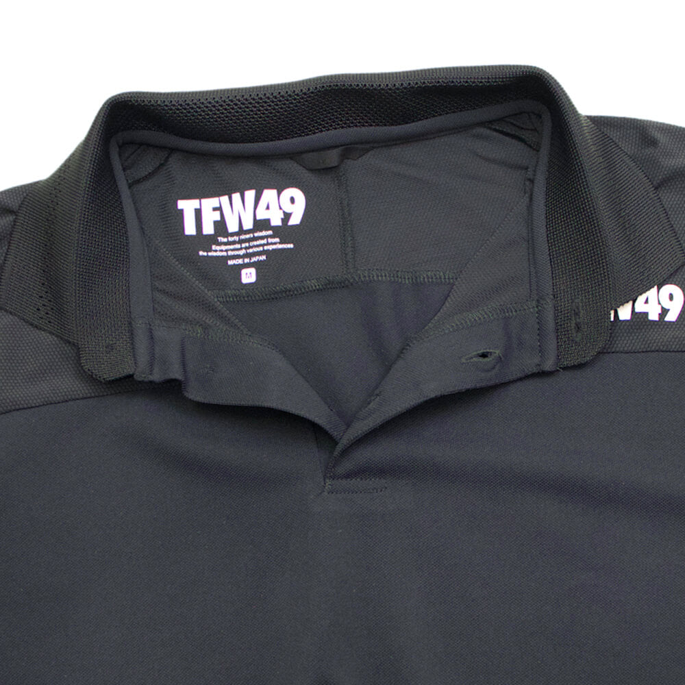 TFW49（ティーエフダブリューフォーティーナイン）サイドメッシュポロシャツ【ブラック】
