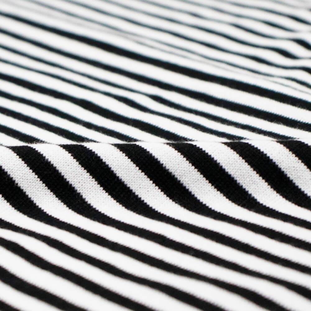 FILIPPO DE LAURENTIIS（フィリッポ デ ローレンティス）ボーダー柄 ハイゲージ コットン ニット Tシャツ【ブラック×ホワイト】国内正規品