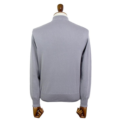 Blu Bre（ブルブレ）コットンモックネック ロングスリーブ  ハイゲージ ニット【グレー】国内正規品