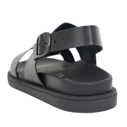 MAURO de BARI（マウロデバーリ）アンクルストラップサンダル【ブラック】