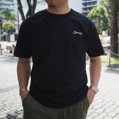dotBravo（ドットブラーボ）ワンポイント ヘビーオンス クルーネック Tシャツ【ブラック】国内正規品