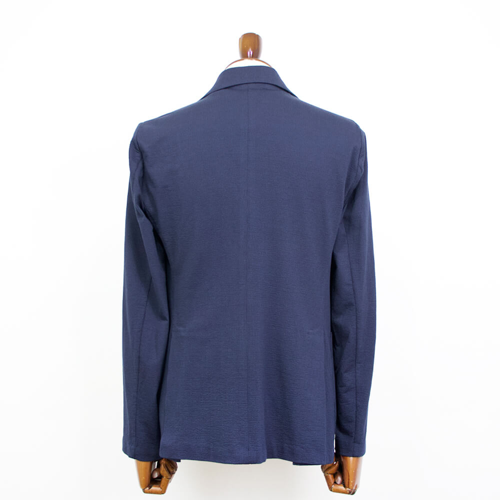 Finjack（フィンジャック）シアサッカー 2つボタン シングル シャツ ジャケット【ネイビー】国内正規品