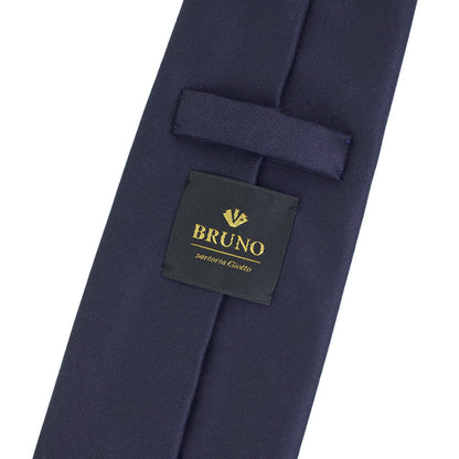 BRUNO（ブルーノ）スフォデラートトレピエゲ ウールタイ DORMEUIL ドーメル 生地使用 トレピエゲ 三つ折り ウール ネクタイ【ネイビー】正規販売店
