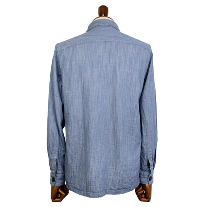 GUY ROVER（ギローバー）コットン リネン シャツ ブルゾン【ブルー】国内正規品