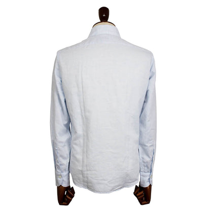 giannetto（ジャンネット）Vinci fit ワイドカラー コットン リネン シャツ【サックス】国内正規品