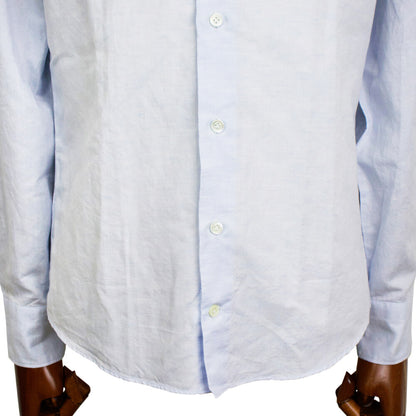 giannetto（ジャンネット）Vinci fit ワイドカラー コットン リネン シャツ【サックス】国内正規品