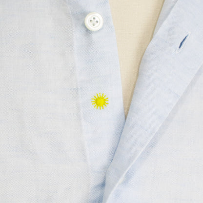 giannetto（ジャンネット）Vinci fit ワイドカラー コットン リネン シャツ【サックス】国内正規品