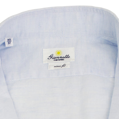 giannetto（ジャンネット）Vinci fit ワイドカラー コットン リネン シャツ【サックス】国内正規品