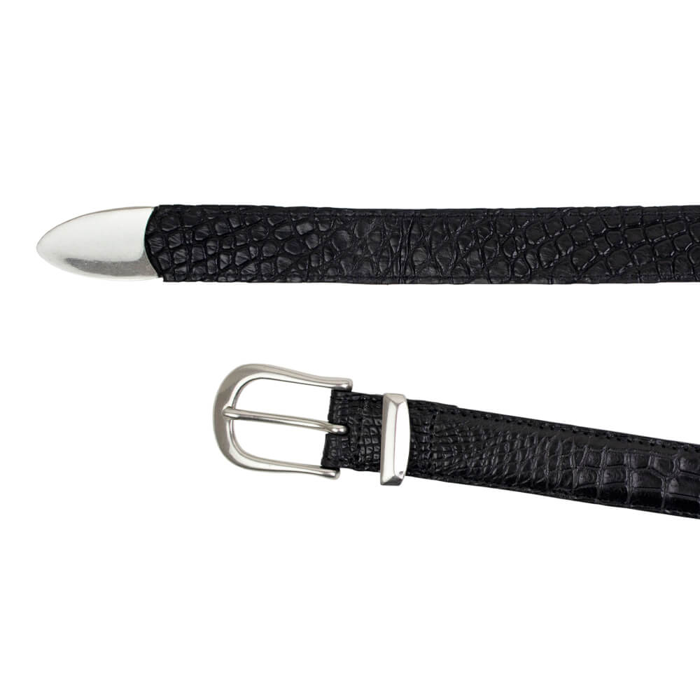 THE SOLE（ザソール）クロコダイル ブラック プンターレベルト【ブラック】