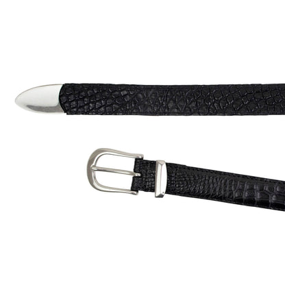 THE SOLE（ザソール）クロコダイル ブラック プンターレベルト【ブラック】