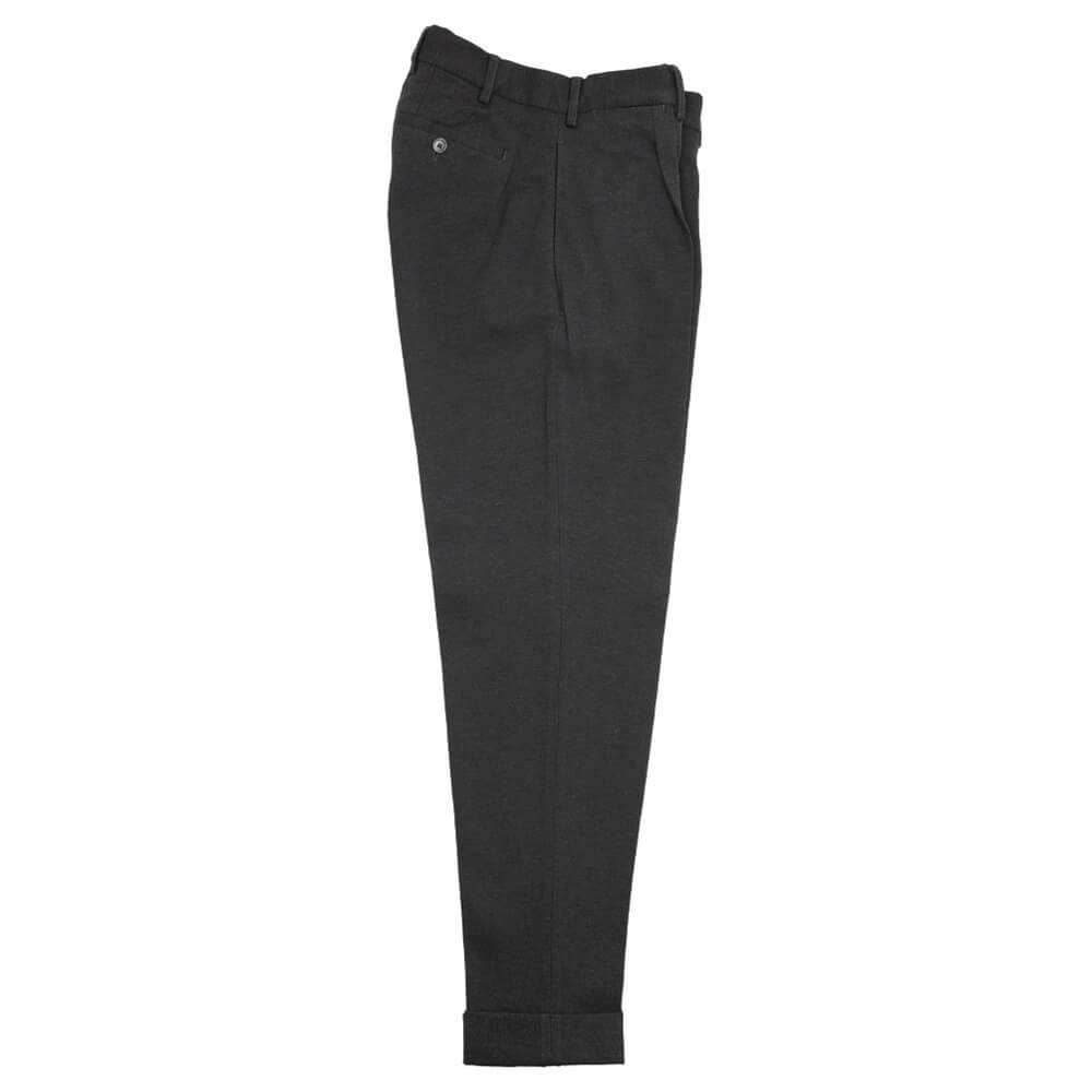 BORELIO（ボレリオ）ワンプリーツ テーパード パンツ スラックス【チャコールグレー】国内正規品