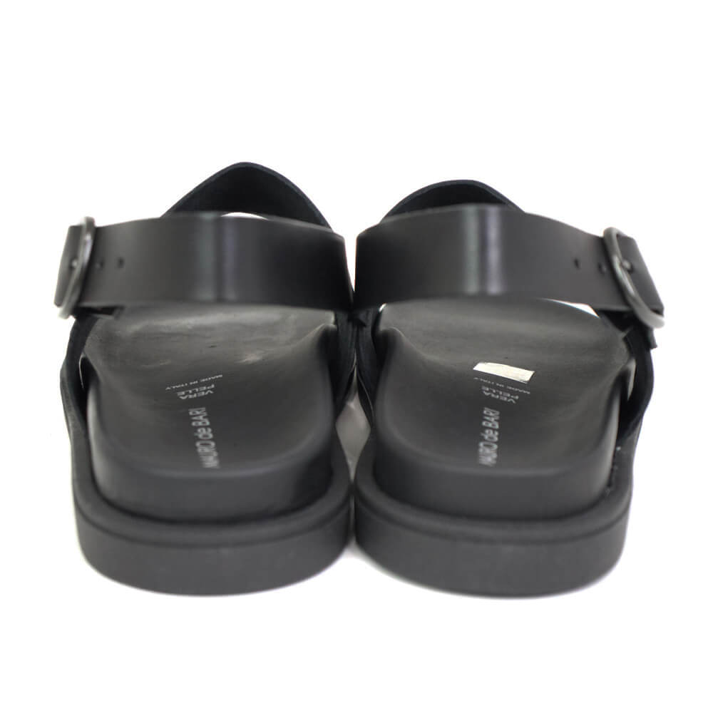 MAURO de BARI（マウロデバーリ）アンクルストラップサンダル【ブラック】