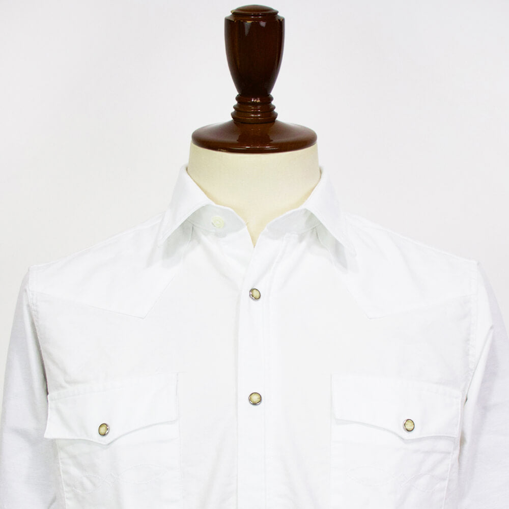 GUY ROVER × FORTELA（ギローバー × フォルテラ）LOS ANGELES ロサンゼルス デニム ウエスタン シャツ【ホワイト】国内正規品