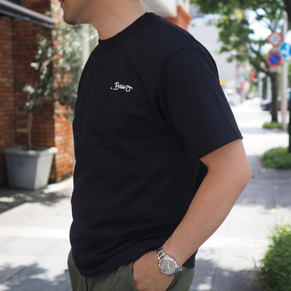 dotBravo（ドットブラーボ）ワンポイント ヘビーオンス クルーネック Tシャツ【ブラック】国内正規品