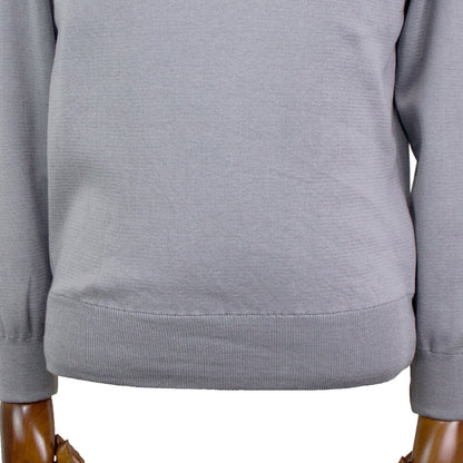 Blu Bre（ブルブレ）コットンモックネック ロングスリーブ  ハイゲージ ニット【グレー】国内正規品