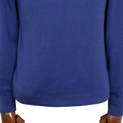 Blu Bre（ブルブレ）コットン クルーネック ロングスリーブ ニットTシャツ【モルジブブルー】国内正規品