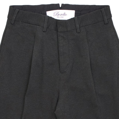 BORELIO（ボレリオ）ワンプリーツ テーパード パンツ スラックス【チャコールグレー】国内正規品