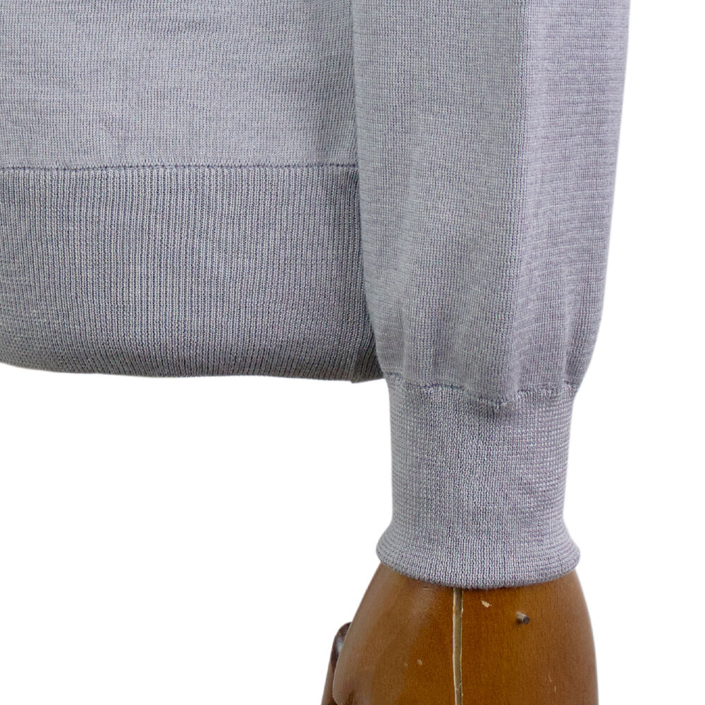 Blu Bre（ブルブレ）コットンモックネック ロングスリーブ  ハイゲージ ニット【グレー】国内正規品