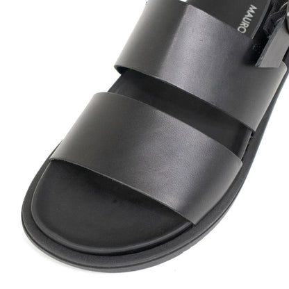 MAURO de BARI（マウロデバーリ）アンクルストラップサンダル【ブラック】