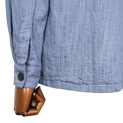 GUY ROVER（ギローバー）コットン リネン シャツ ブルゾン【ブルー】国内正規品