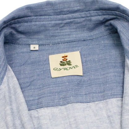 GUY ROVER（ギローバー）コットン リネン シャツ ブルゾン【ブルー】国内正規品