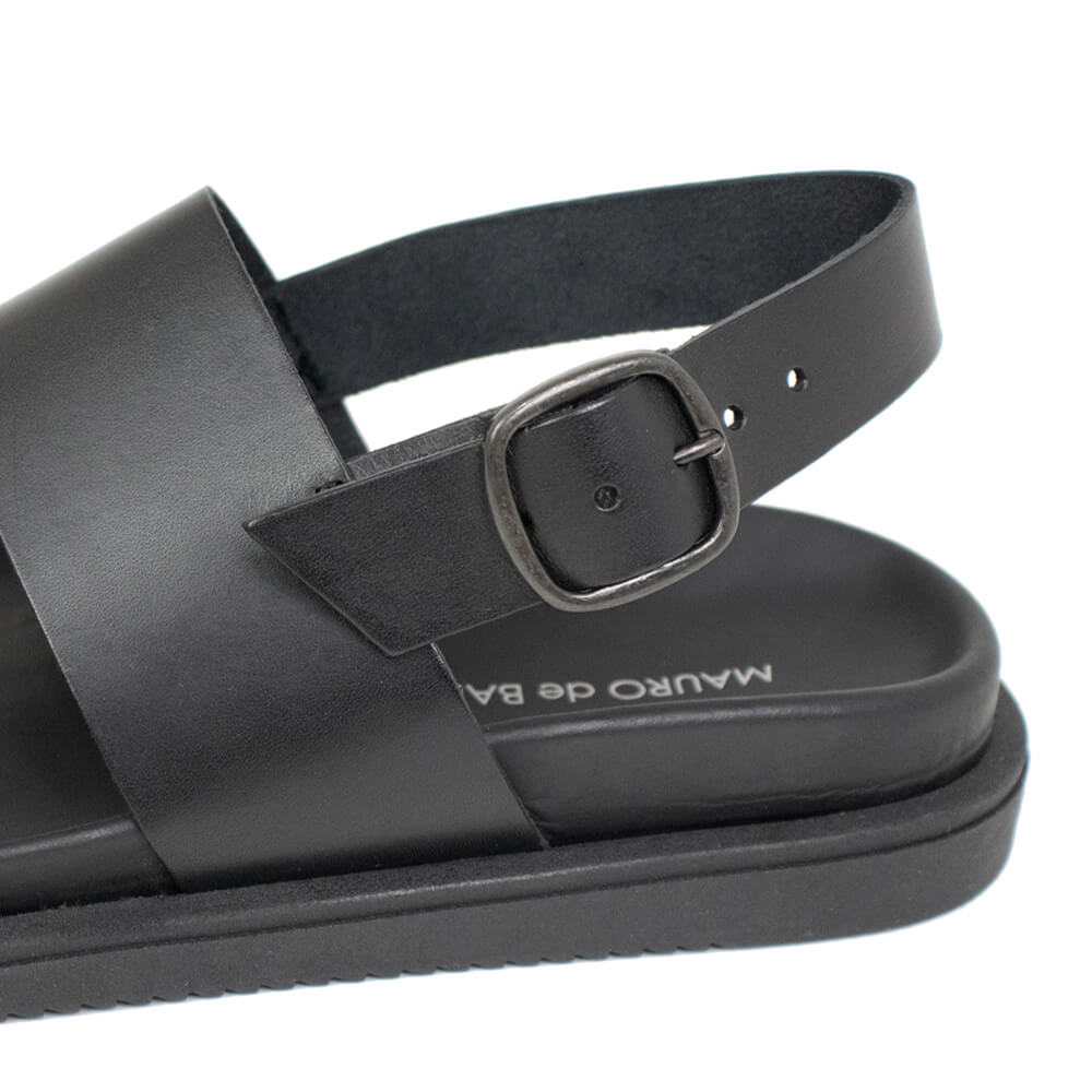 MAURO de BARI（マウロデバーリ）アンクルストラップサンダル【ブラック】