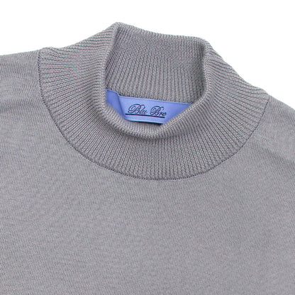 Blu Bre（ブルブレ）コットンモックネック ロングスリーブ  ハイゲージ ニット【グレー】国内正規品