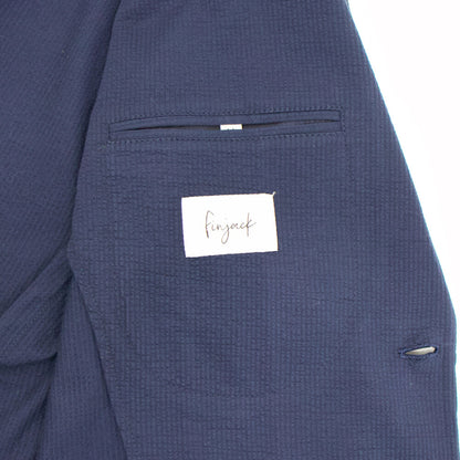 Finjack（フィンジャック）シアサッカー 2つボタン シングル シャツ ジャケット【ネイビー】国内正規品