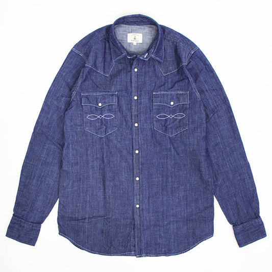 GUY ROVER × FORTELA（ギローバー × フォルテラ）LOS ANGELES ロサンゼルス デニム ウエスタン シャツ【インディゴブルー】国内正規品