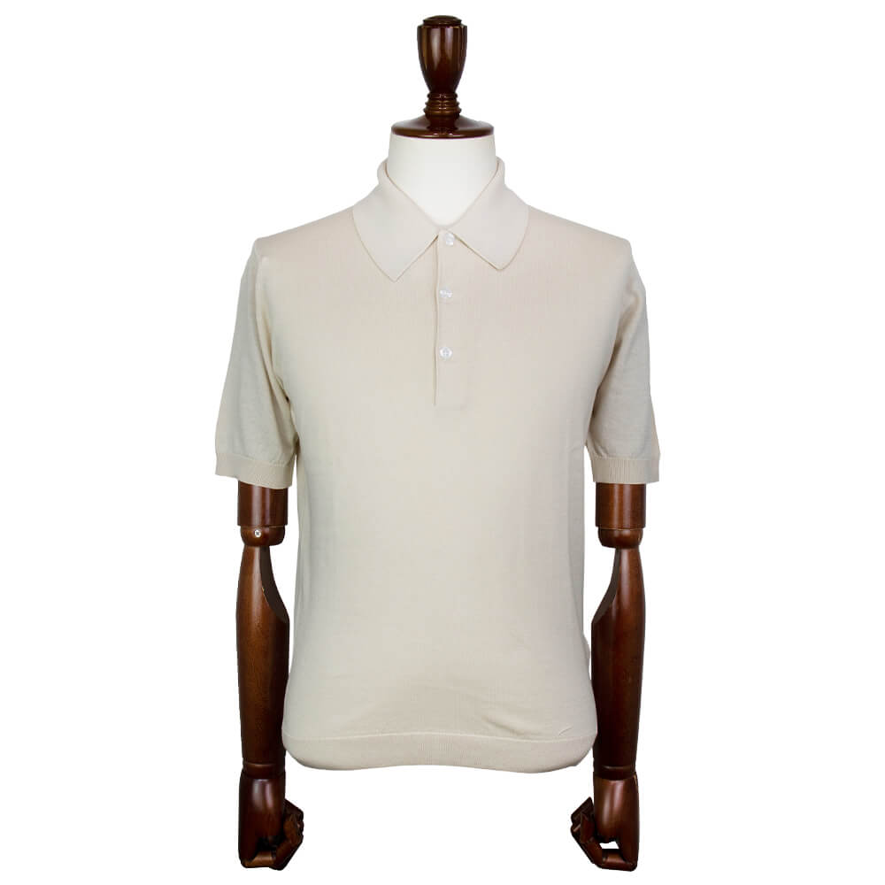 JOHN SMEDLEY（ジョンスメドレー）ISIS ニット ポロシャツ30G【エクリュ】
