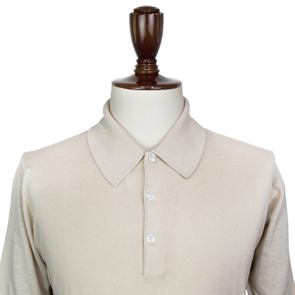 JOHN SMEDLEY（ジョンスメドレー）ISIS ニット ポロシャツ30G【エクリュ】
