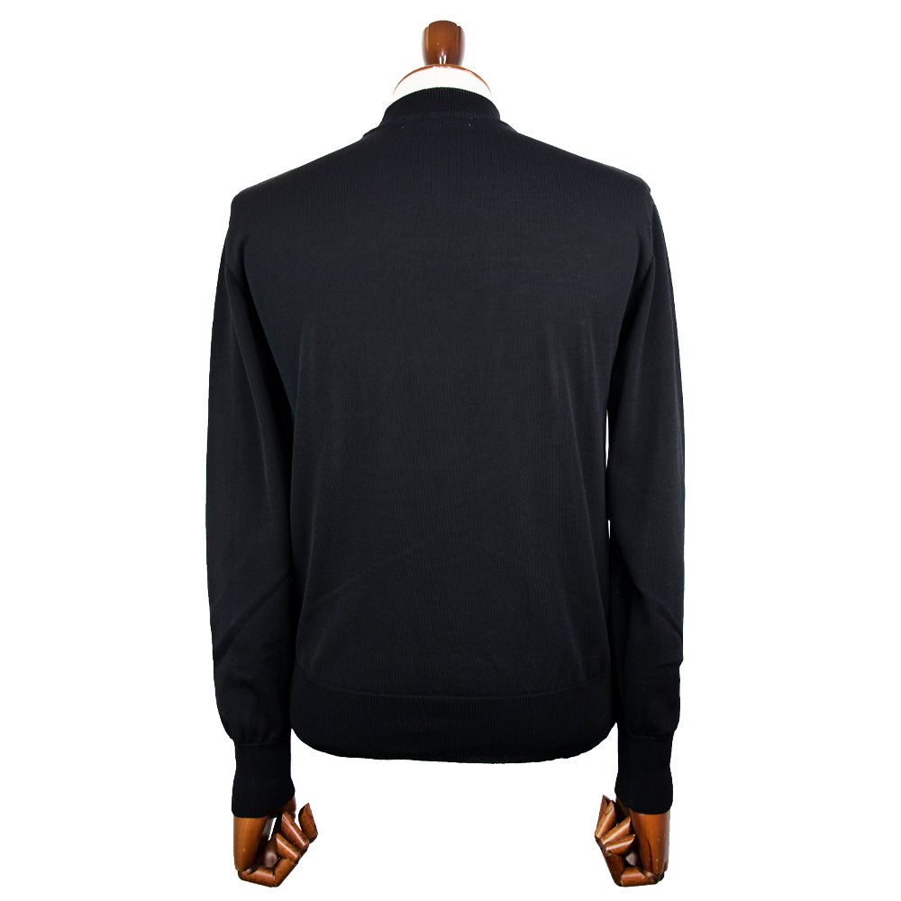 Blu Bre（ブルブレ）22S/S レタードリブニット ロングスリーブ【ブラック】