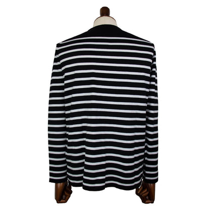 JOHN SMEDLEY（ジョンスメドレー）CHELTON バスクボーダーシャツ 24G【ブラック×ホワイト】