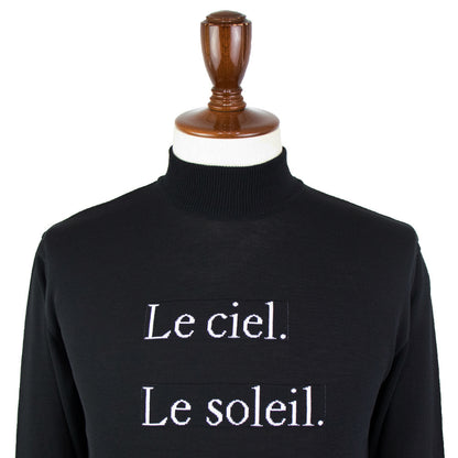 Blu Bre（ブルブレ）22S/S レタードリブニット ロングスリーブ【ブラック】