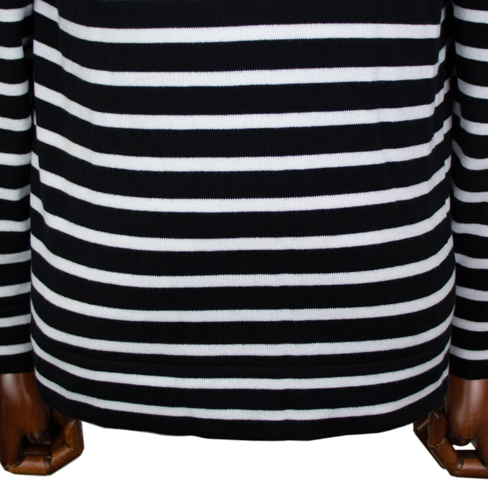 JOHN SMEDLEY（ジョンスメドレー）CHELTON バスクボーダーシャツ 24G【ブラック×ホワイト】