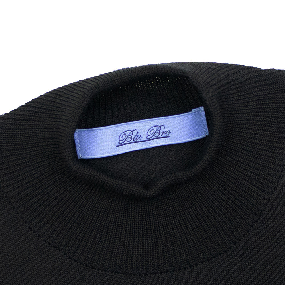 Blu Bre（ブルブレ）22S/S レタードリブニット ロングスリーブ【ブラック】