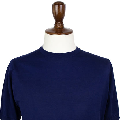 JOHN SMEDLEY（ジョンスメドレー）S4409 半袖クルーネックニット 30G【マリンブルー】