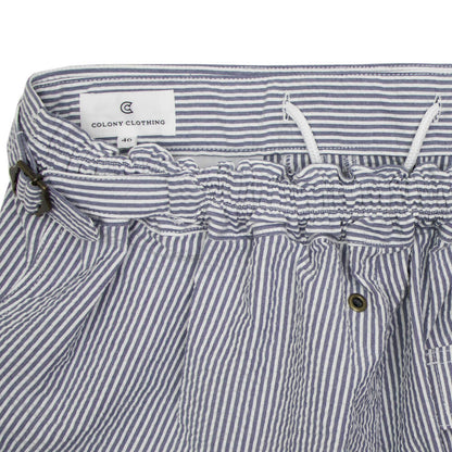 COLONY CLOTHING（コロニークロージング） Vandori×Giotto 別注 ストライプ柄 シアサッカー ショーツ【ブルー】国内正規品