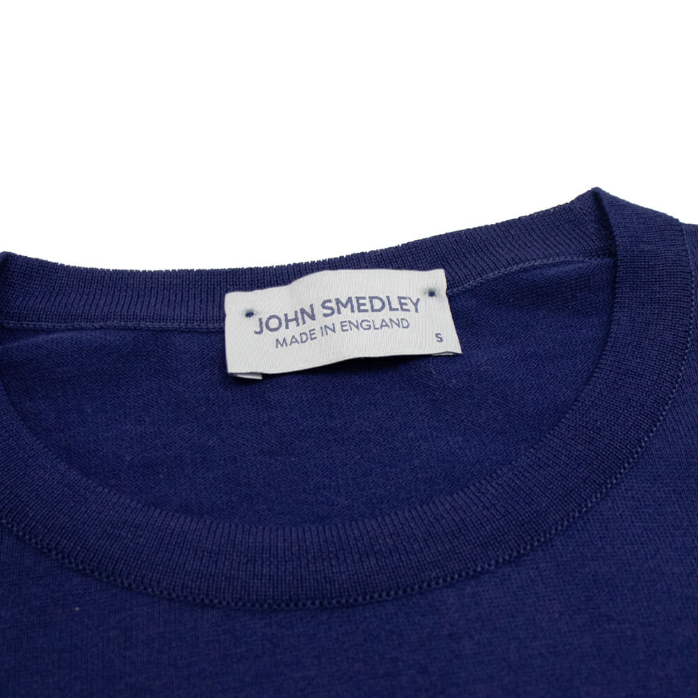 JOHN SMEDLEY（ジョンスメドレー）S4409 半袖クルーネックニット 30G【マリンブルー】