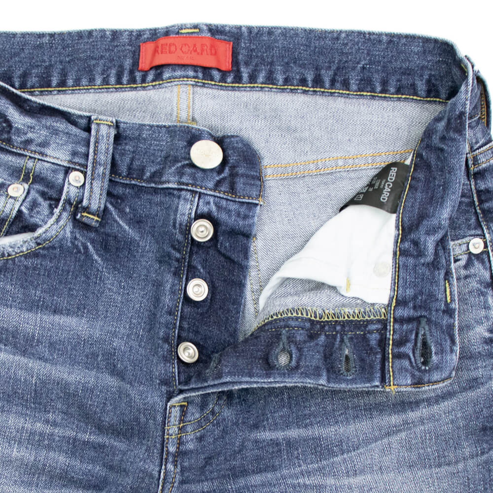 RED CARD TOKYO（レッドカードトウキョウ）RHYTHM+ スリム デニムパンツ【インディゴブルー】