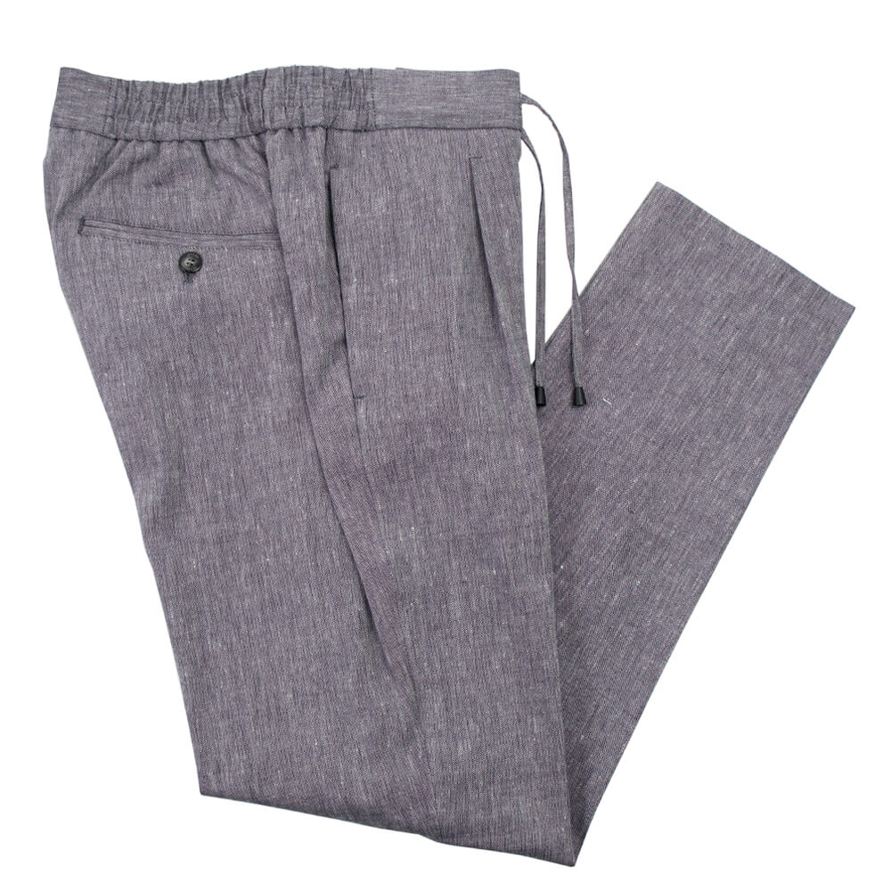 giabsarchivio（ジャブスアルキヴィオ）TINTORETTO ティントレット A4360 SPECE-FIT プリーツ入り イージー パンツ【ネイビー】国内正規品