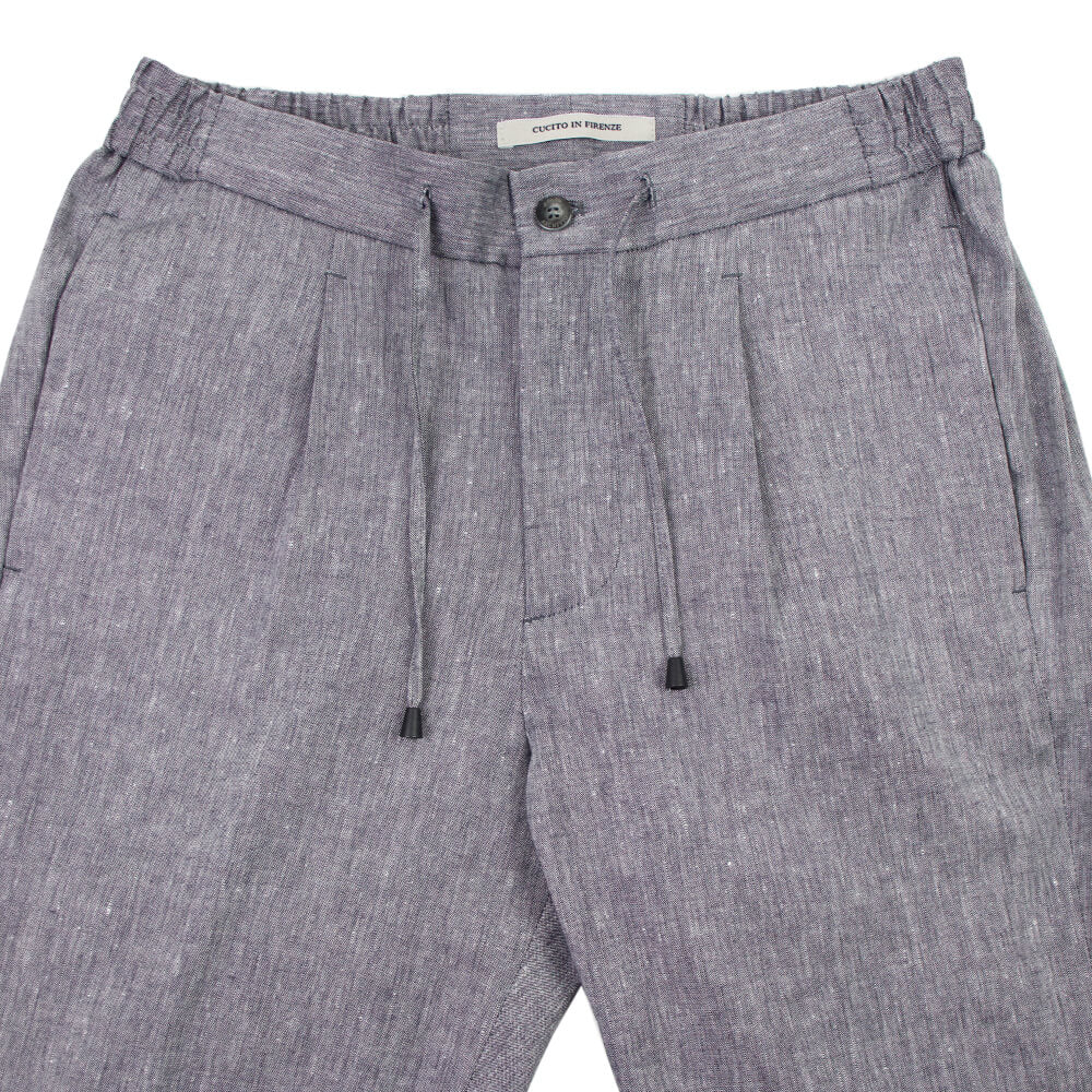 giabsarchivio（ジャブスアルキヴィオ）TINTORETTO ティントレット A4360 SPECE-FIT プリーツ入り イージー パンツ【ネイビー】国内正規品