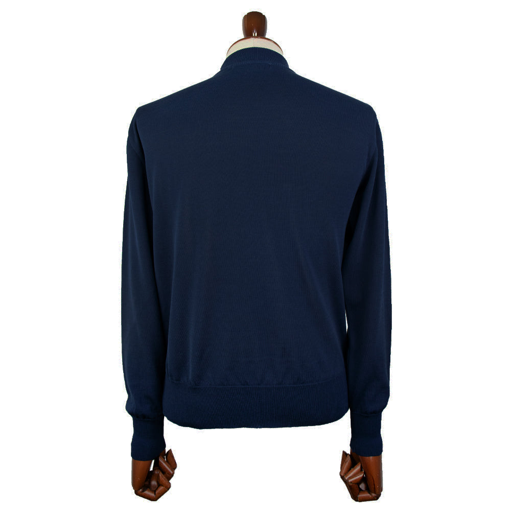 Blu Bre（ブルブレ）レタード コットン リブニット ロングスリーブ カットソー【ネイビー】国内正規品