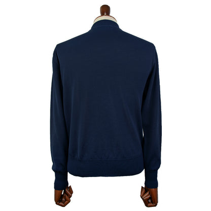 Blu Bre（ブルブレ）レタード コットン リブニット ロングスリーブ カットソー【ネイビー】国内正規品