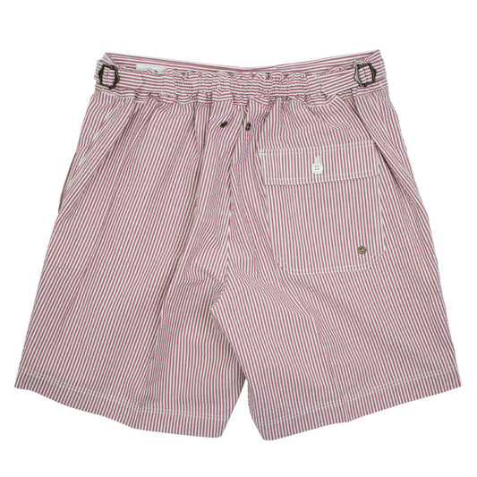 COLONY CLOTHING（コロニークロージング）Vandori×Giotto 別注 ストライプ柄 シアサッカー ショーツ【レッド】国内正規品