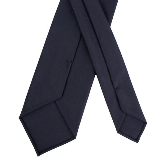 BRUNO（ブルーノ）スフォデラートトレピエゲ ウールタイ DORMEUIL / ドーメル 生地使用 トレピエゲ 三つ折り ウール ネクタイ【ダークネイビー】正規販売店