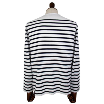 JOHN SMEDLEY（ジョンスメドレー）CHELTON バスクボーダーシャツ 24G【ホワイト×ネイビー】