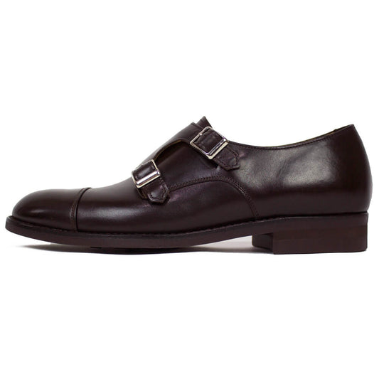 BRUNO（ブルーノ）ダブルモンク ストラップ シューズ 革靴【ダークブラウンbrown】正規販売店