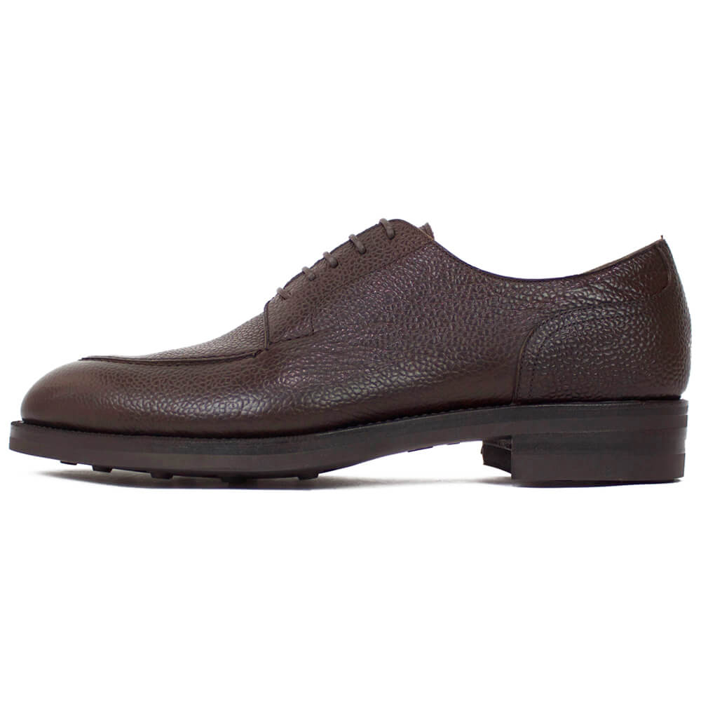 Giotto（ジオット）Uチップ シボ革 カーフレザー シューズ【ダークブラウンbrown】正規販売店