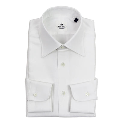 BRUNO（ブルーノ）セミワイドカラー オックスフォード ドレス シャツ【ホワイト】